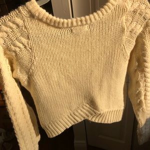 SILENCE+NOISE cropped knit pullover size S